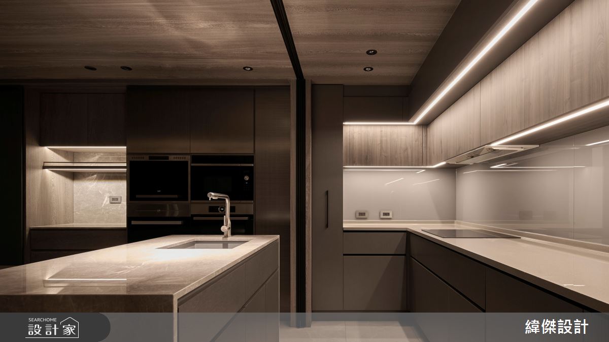 36坪老屋(41~50年)＿現代風廚房中島案例圖片＿緯傑設計＿緯傑_36之13