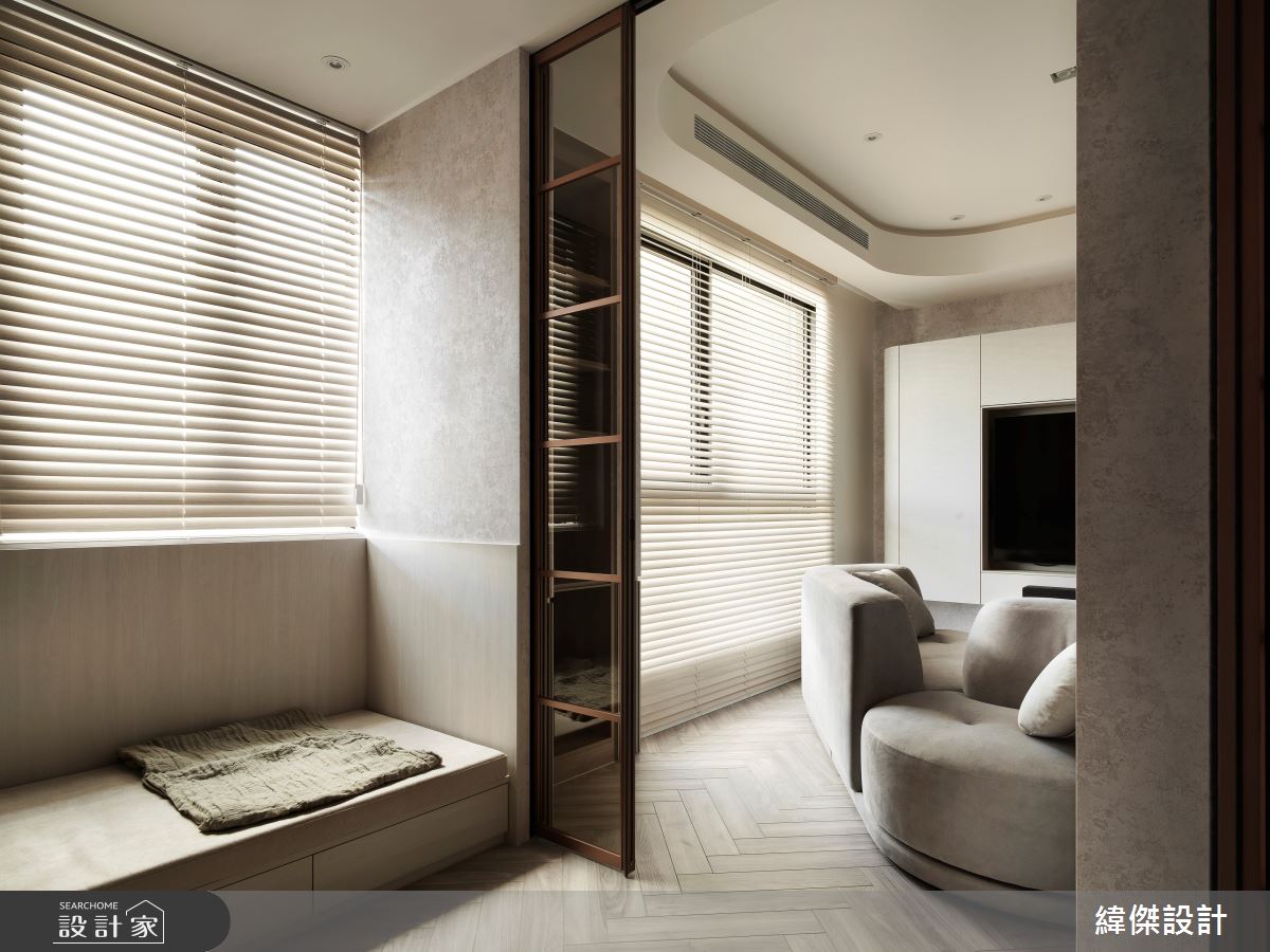24坪毛胚屋＿現代人文風客廳書房臥榻案例圖片＿緯傑設計＿緯傑_42之19