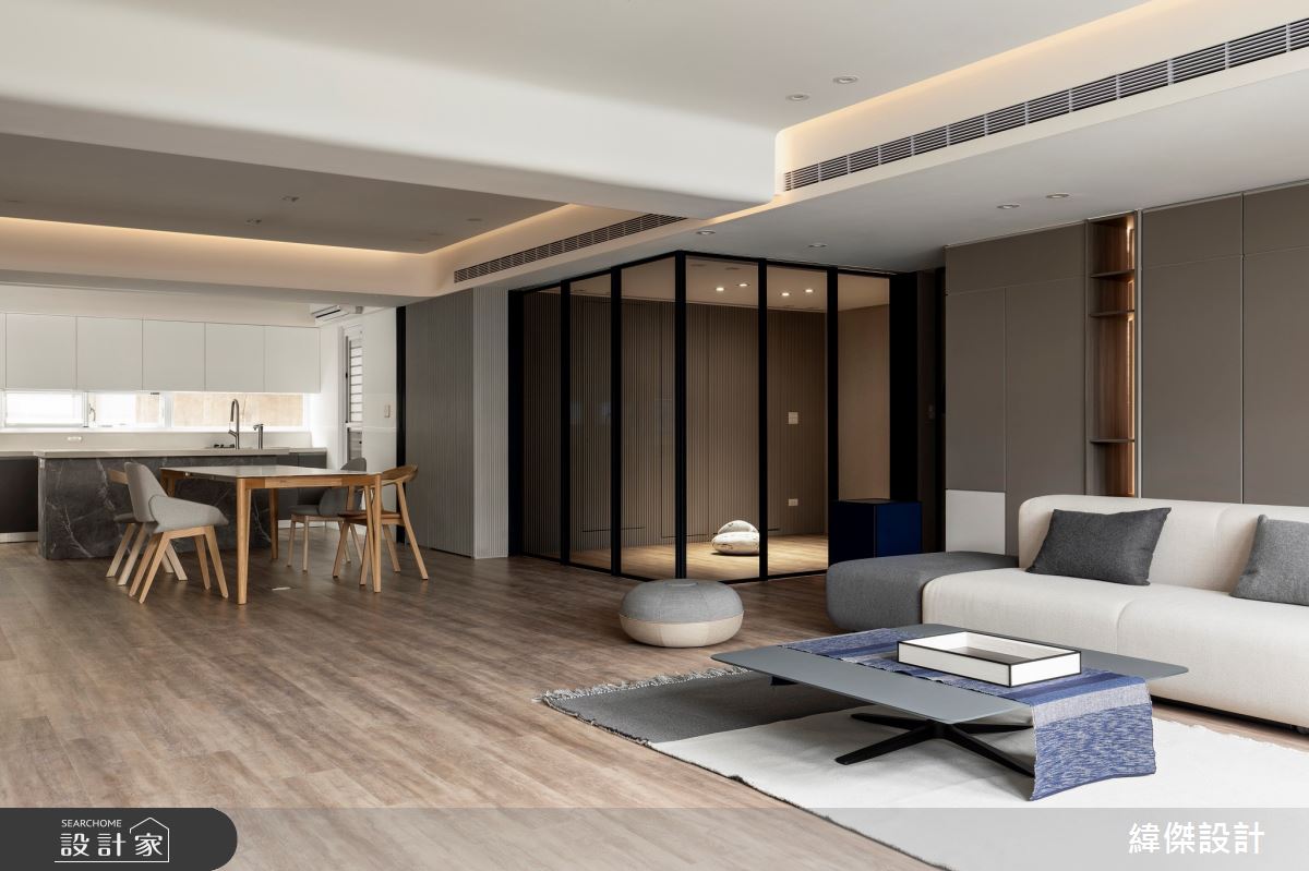 70坪老屋(16~30年)＿現代人文風客廳餐廳多功能室案例圖片＿緯傑設計＿緯傑_44之12