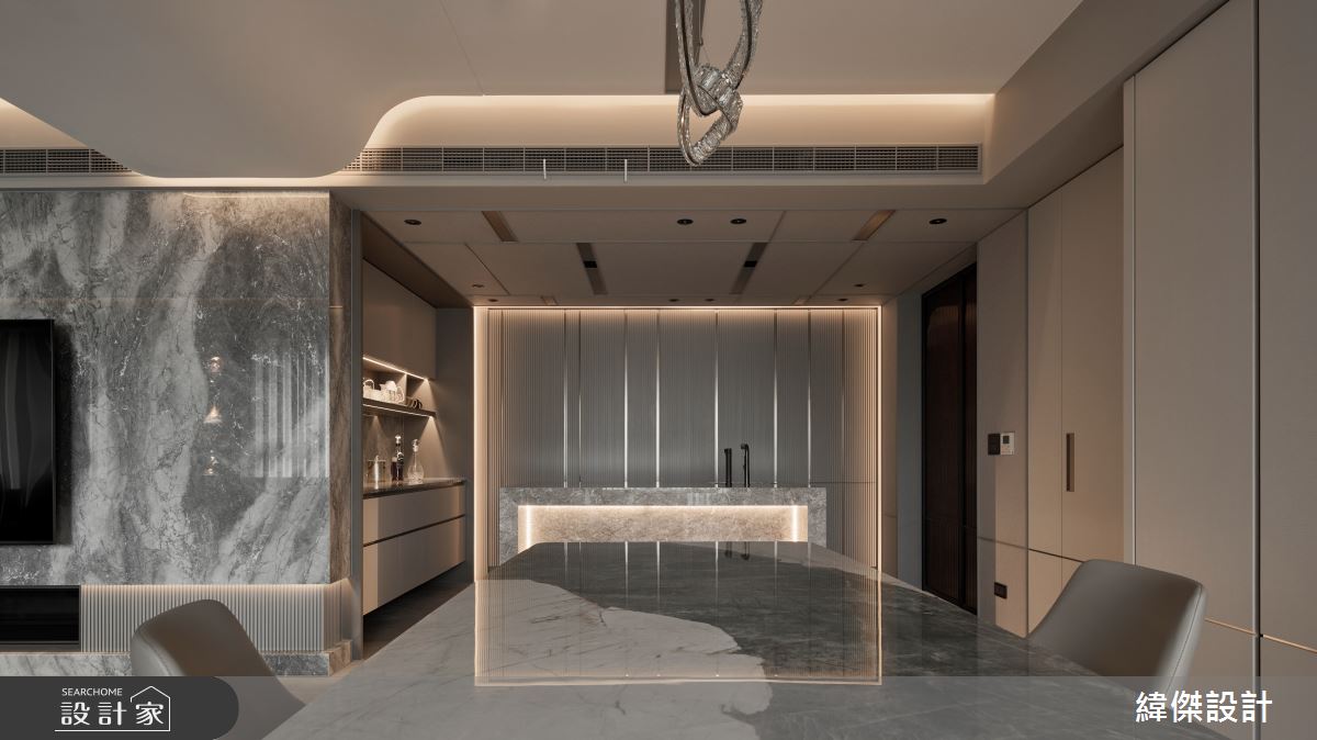 124坪預售屋＿現代風餐廳中島案例圖片＿緯傑設計＿緯傑_48之8
