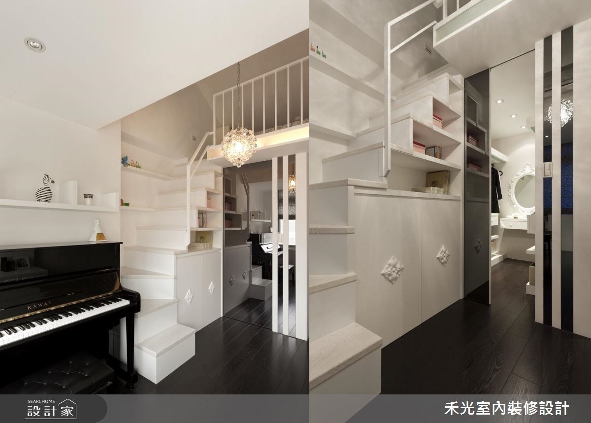 45坪新成屋(5年以下)＿奢華風案例圖片＿禾光室內裝修設計有限公司＿禾光_黑白精品‧極致混搭之28