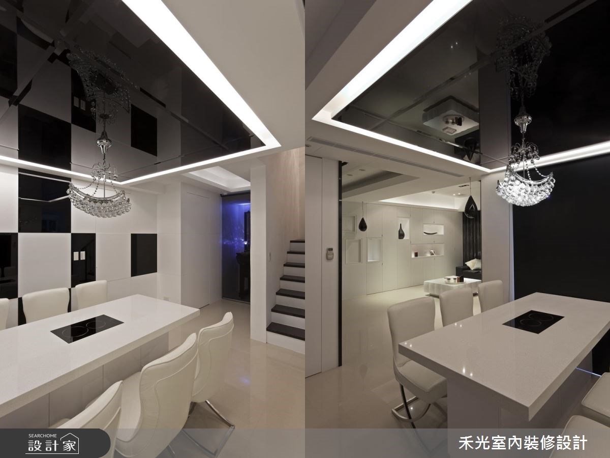 45坪新成屋(5年以下)＿奢華風案例圖片＿禾光室內裝修設計有限公司＿禾光_黑白精品‧極致混搭之27