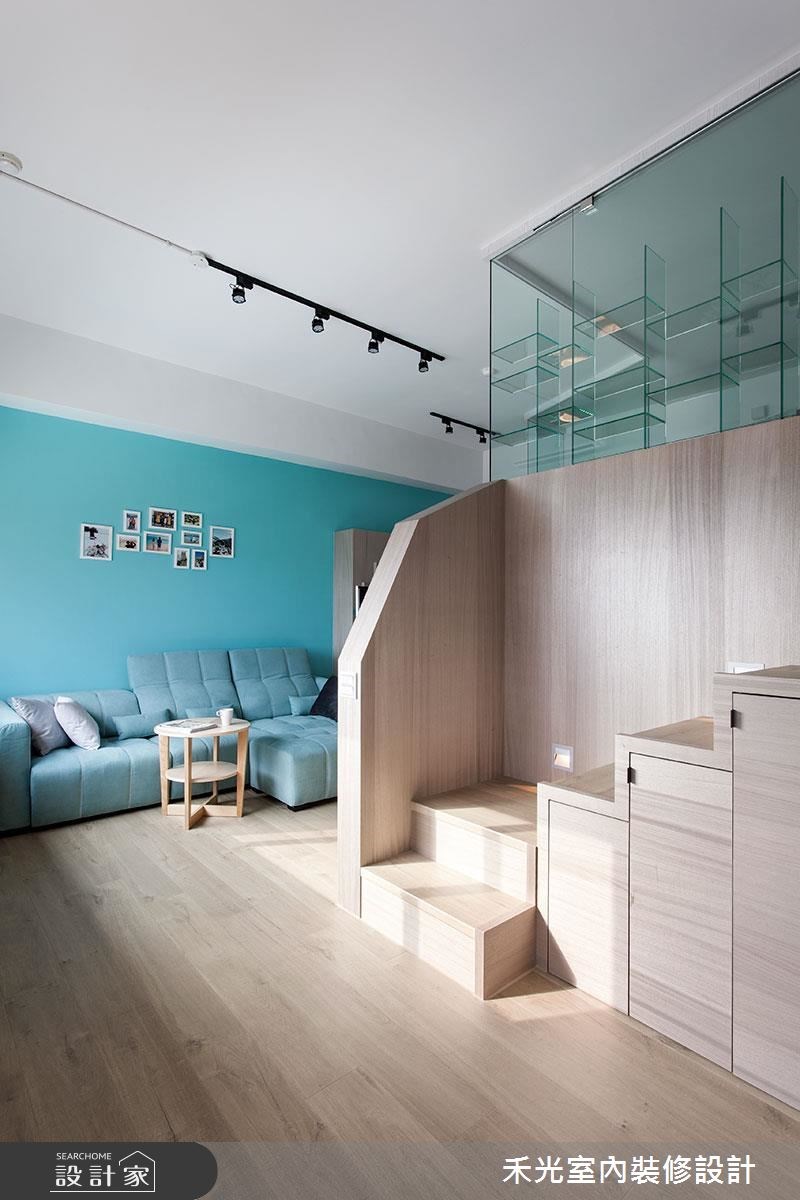 17坪老屋(16~30年)＿北歐風案例圖片＿禾光室內裝修設計有限公司＿禾光_挹注日光．徜徉蔚藍清新小公寓之5