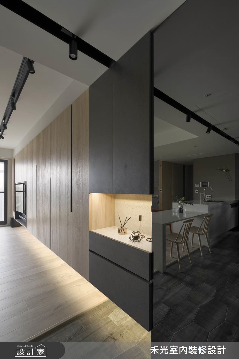 24坪預售屋＿混搭風玄關案例圖片＿禾光室內裝修設計有限公司＿禾光_曖昧邊界 -- 光與人的互動之2