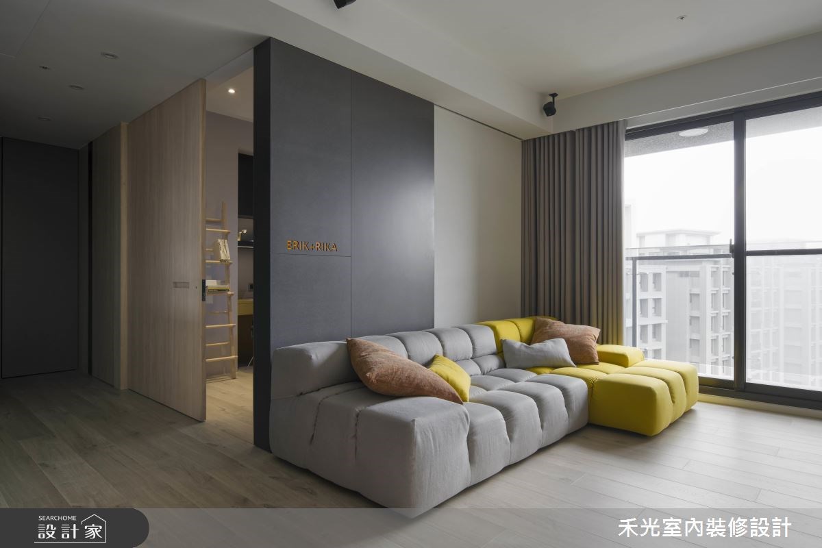 24坪預售屋＿混搭風客廳案例圖片＿禾光室內裝修設計有限公司＿禾光_曖昧邊界 -- 光與人的互動之8