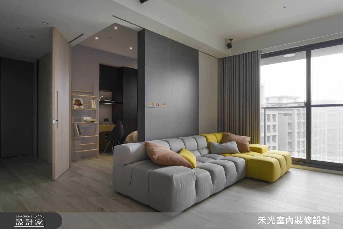 24坪預售屋＿混搭風客廳案例圖片＿禾光室內裝修設計有限公司＿禾光_曖昧邊界 -- 光與人的互動之9
