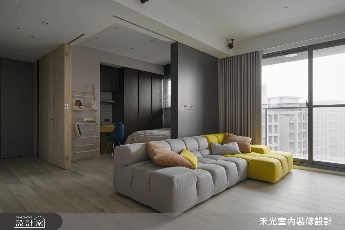 24坪預售屋＿混搭風客廳案例圖片＿禾光室內裝修設計有限公司＿禾光_曖昧邊界 -- 光與人的互動之10
