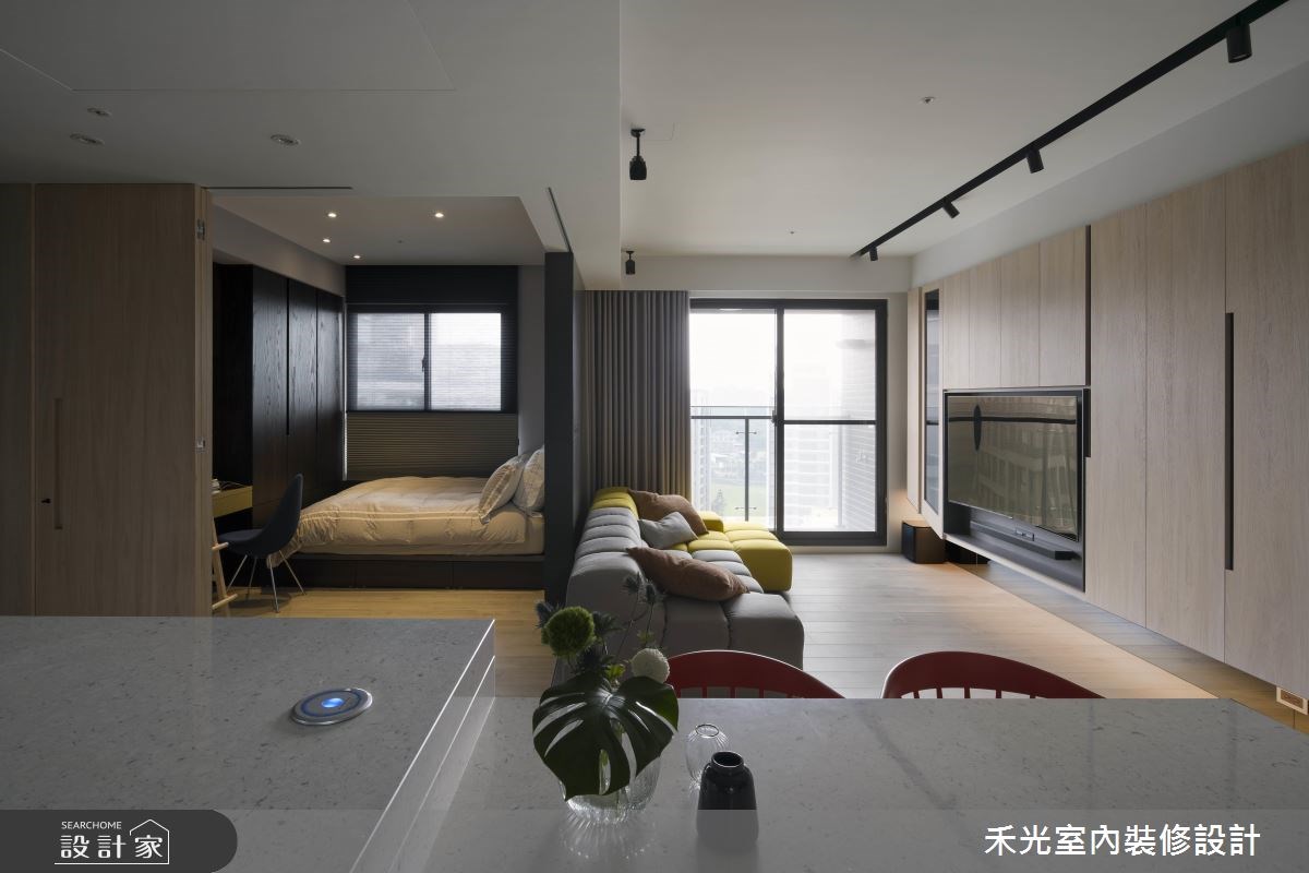 24坪預售屋＿混搭風客廳案例圖片＿禾光室內裝修設計有限公司＿禾光_曖昧邊界 -- 光與人的互動之15