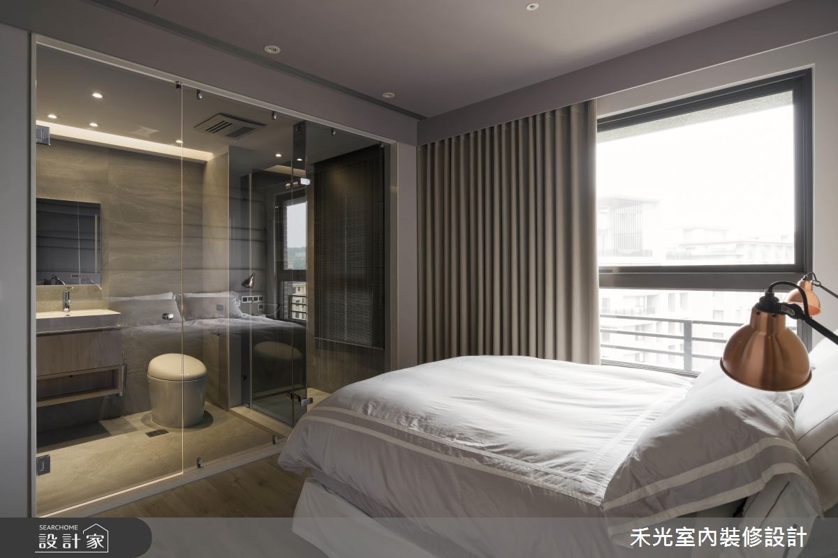 24坪預售屋＿混搭風臥室案例圖片＿禾光室內裝修設計有限公司＿禾光_曖昧邊界 -- 光與人的互動之24