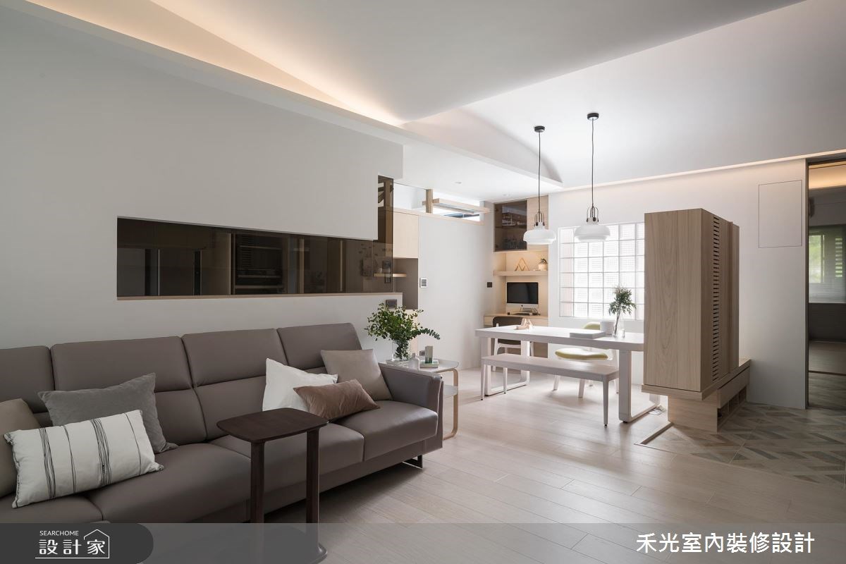 27坪老屋(16~30年)＿簡約風客廳案例圖片＿禾光室內裝修設計有限公司＿禾光_沐光 ． 書院造之7