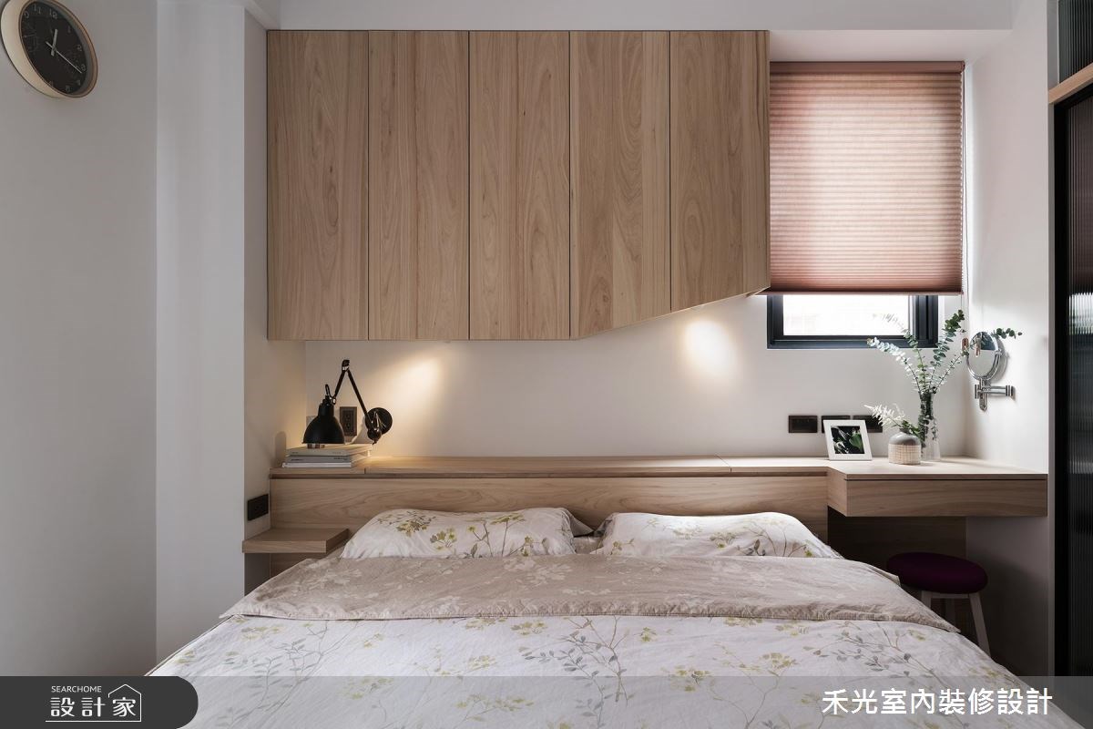 27坪老屋(16~30年)＿簡約風臥室案例圖片＿禾光室內裝修設計有限公司＿禾光_沐光 ． 書院造之23