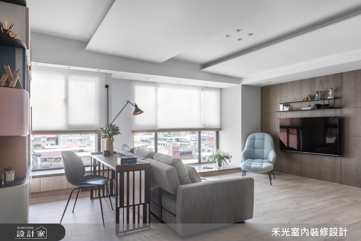 36坪新成屋(5年以下)＿休閒風客廳案例圖片＿禾光室內裝修設計有限公司＿禾光_家之5