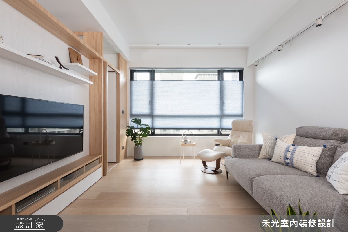 23坪新成屋(5年以下)＿日式無印風客廳案例圖片＿禾光室內裝修設計有限公司＿禾光_蘊韻 -- 侘寂之美之5