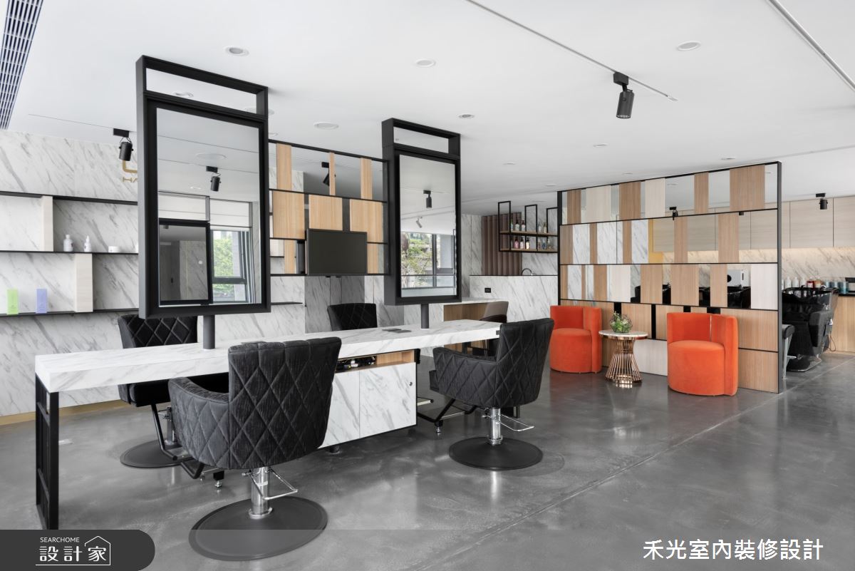 80坪新成屋(5年以下)＿現代風商業空間案例圖片＿禾光室內裝修設計有限公司＿禾光_髮廊之12