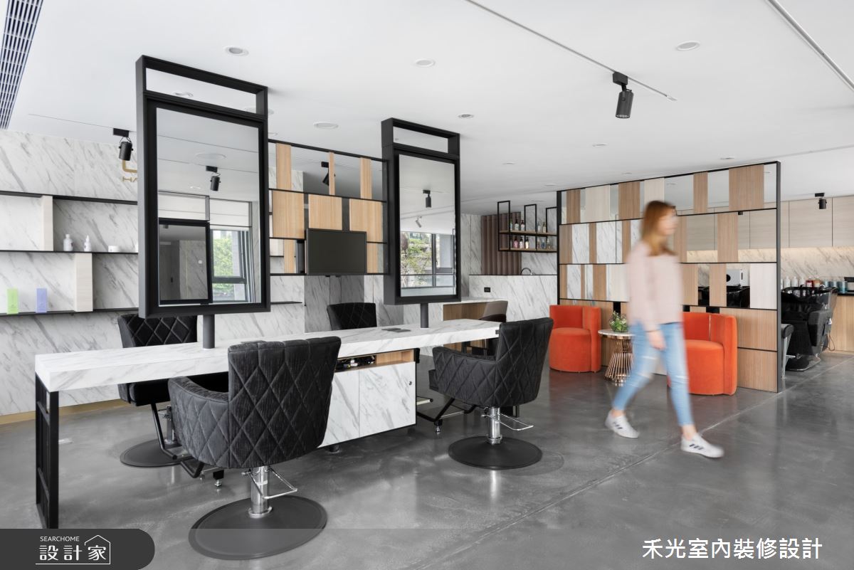80坪新成屋(5年以下)＿現代風商業空間案例圖片＿禾光室內裝修設計有限公司＿禾光_髮廊之13