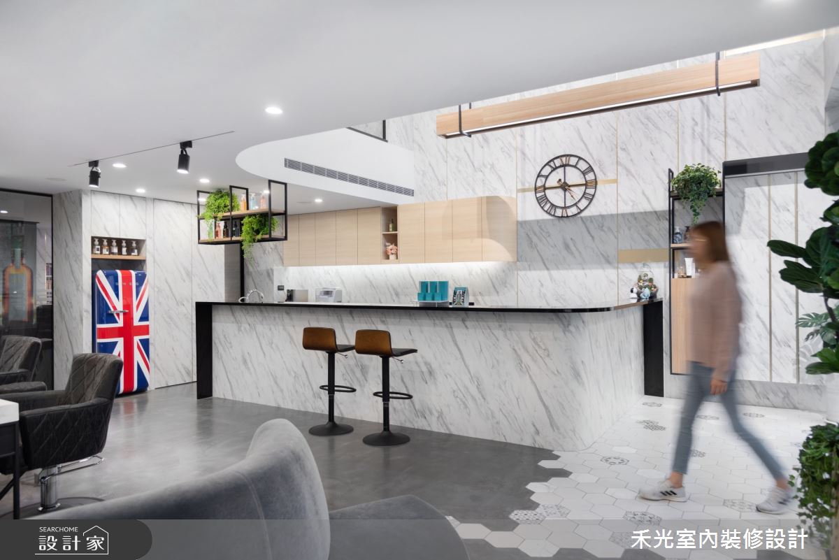80坪新成屋(5年以下)＿現代風商業空間案例圖片＿禾光室內裝修設計有限公司＿禾光_髮廊之5