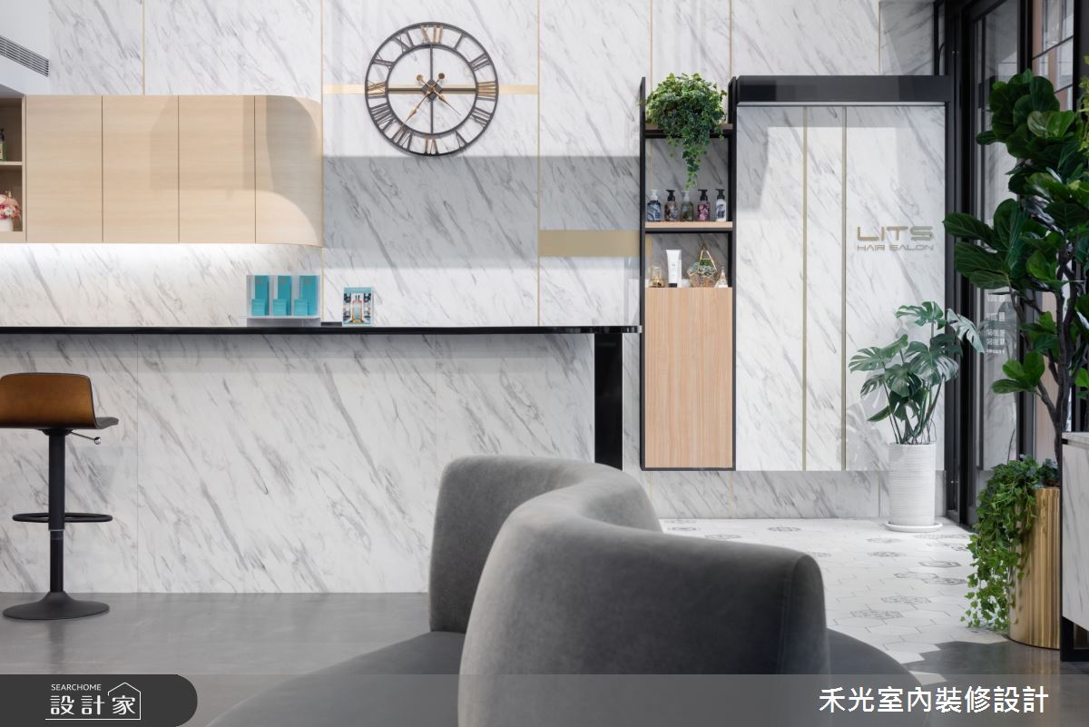 80坪新成屋(5年以下)＿現代風商業空間案例圖片＿禾光室內裝修設計有限公司＿禾光_髮廊之3