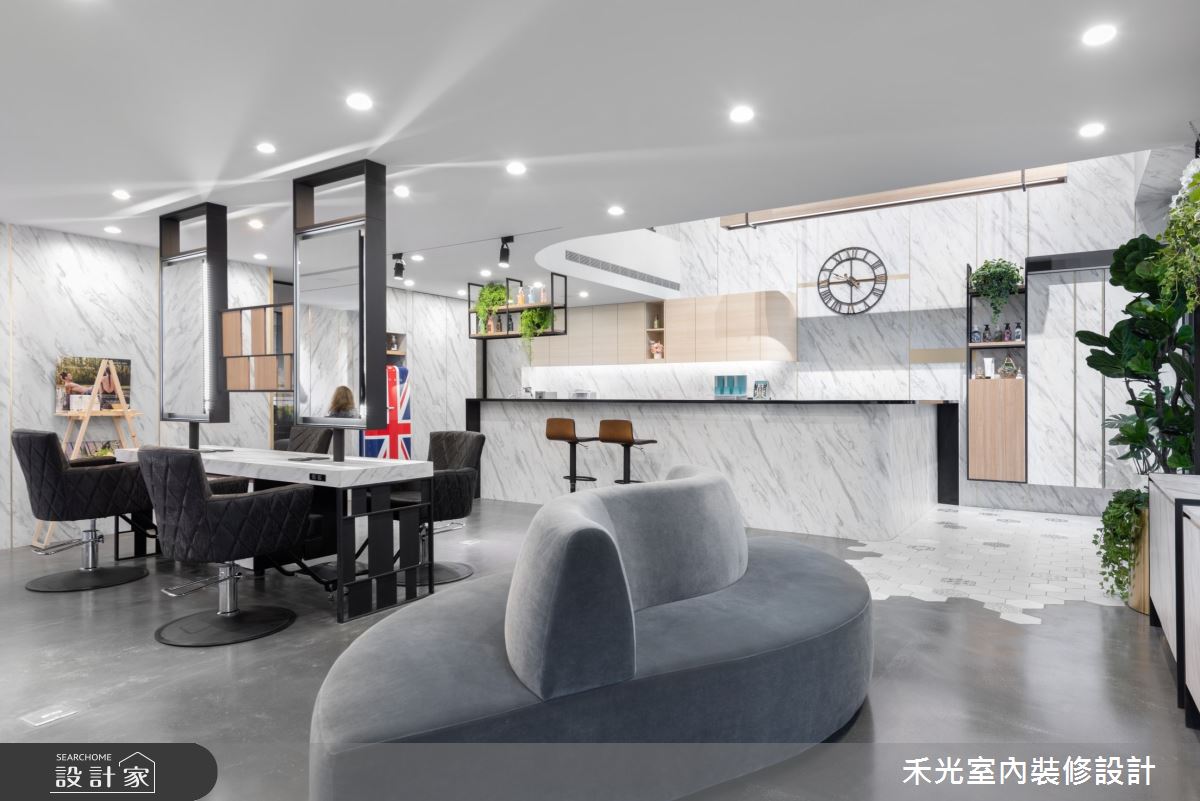 80坪新成屋(5年以下)＿現代風商業空間案例圖片＿禾光室內裝修設計有限公司＿禾光_髮廊之6