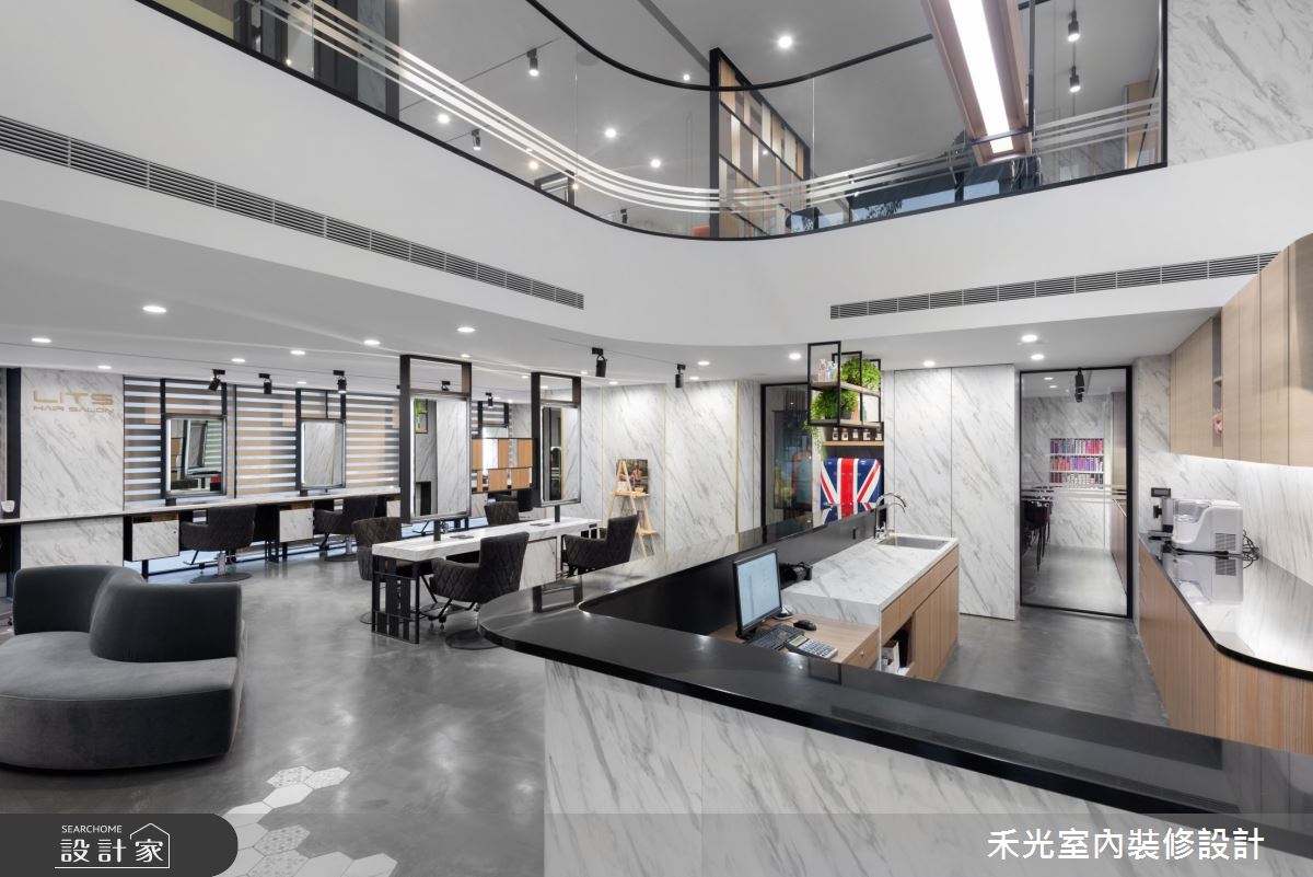 80坪新成屋(5年以下)＿現代風商業空間案例圖片＿禾光室內裝修設計有限公司＿禾光_髮廊之7