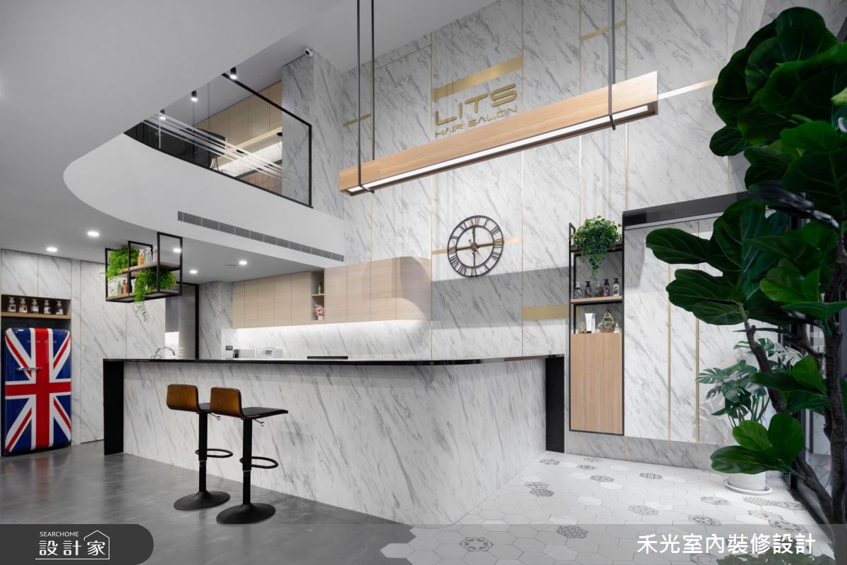 80坪新成屋(5年以下)＿現代風商業空間案例圖片＿禾光室內裝修設計有限公司＿禾光_髮廊之4