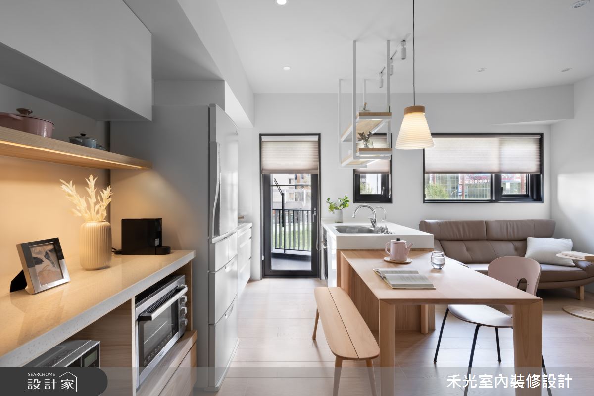 20坪新成屋(5年以下)＿日式無印風餐廳吧檯中島案例圖片＿禾光室內裝修設計有限公司＿禾光_半伴之8