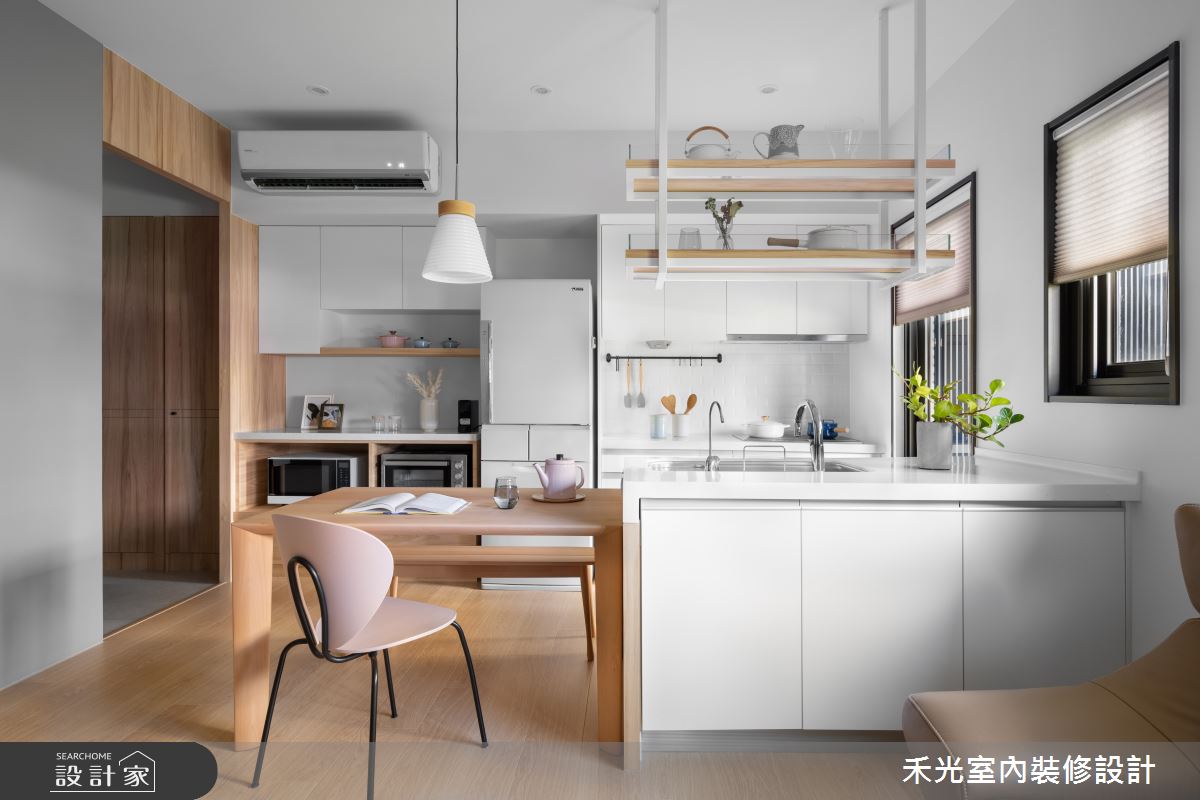 20坪新成屋(5年以下)＿日式無印風餐廳吧檯中島案例圖片＿禾光室內裝修設計有限公司＿禾光_半伴之10