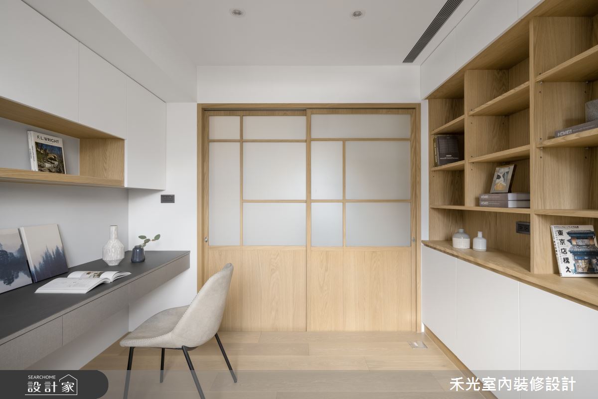 35坪新成屋(5年以下)＿日式無印風書房案例圖片＿禾光室內裝修設計有限公司＿禾光_光影敘事之20