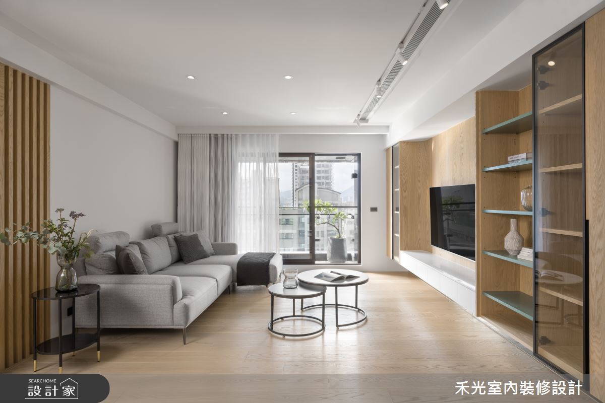 35坪新成屋(5年以下)＿日式無印風客廳案例圖片＿禾光室內裝修設計有限公司＿禾光_光影敘事之5