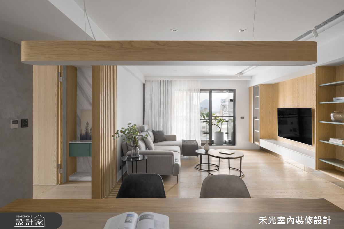 35坪新成屋(5年以下)＿日式無印風客廳案例圖片＿禾光室內裝修設計有限公司＿禾光_光影敘事之10