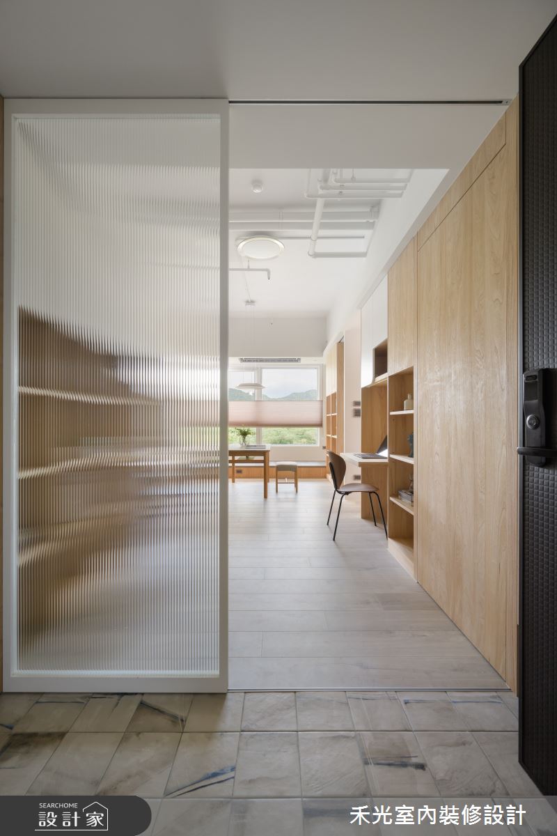 20坪新成屋(5年以下)＿日式無印風玄關客廳工作區案例圖片＿禾光室內裝修設計有限公司＿禾光_璞真之1