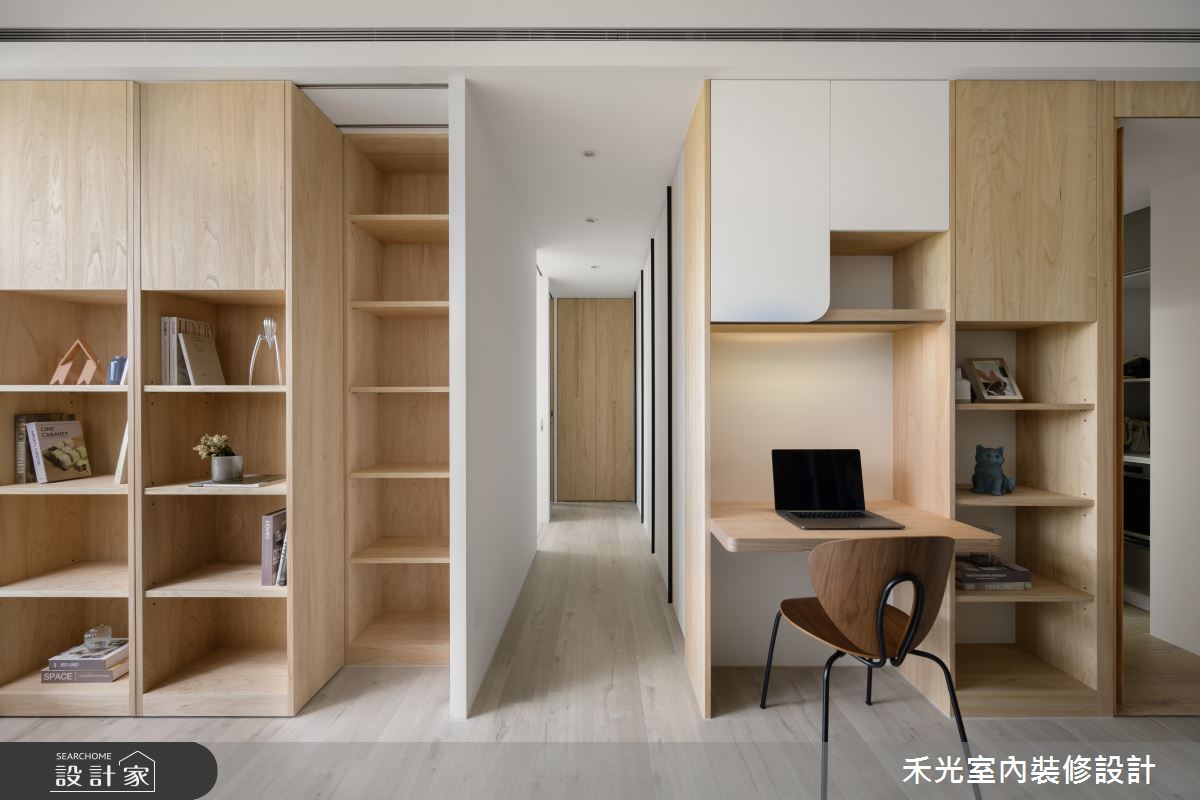 20坪新成屋(5年以下)＿日式無印風客廳走廊工作區案例圖片＿禾光室內裝修設計有限公司＿禾光_璞真之17