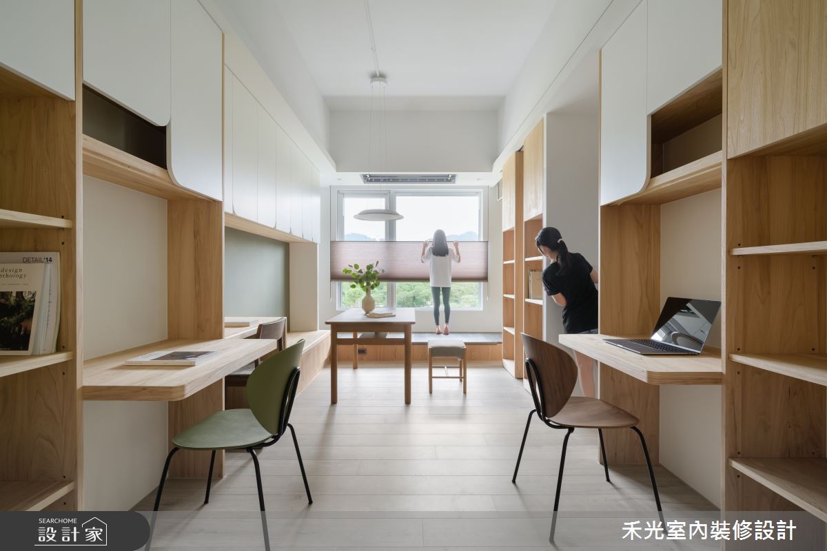 20坪新成屋(5年以下)＿日式無印風客廳餐廳工作區臥榻案例圖片＿禾光室內裝修設計有限公司＿禾光_璞真之4