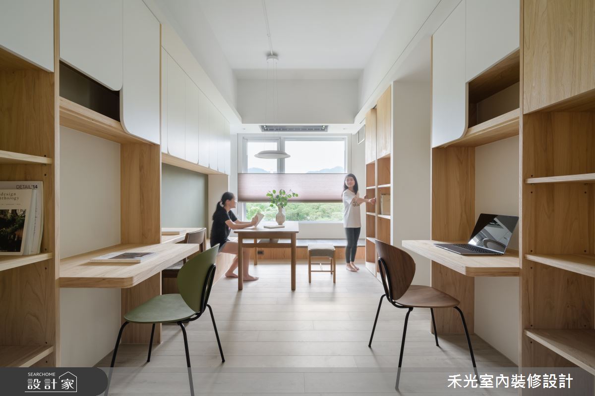 20坪新成屋(5年以下)＿日式無印風客廳餐廳工作區臥榻案例圖片＿禾光室內裝修設計有限公司＿禾光_璞真之5