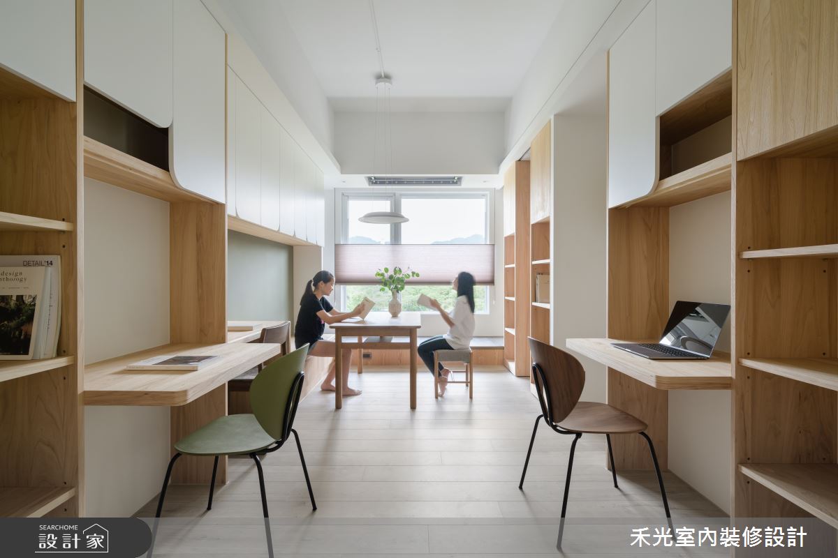 20坪新成屋(5年以下)＿日式無印風客廳餐廳工作區臥榻案例圖片＿禾光室內裝修設計有限公司＿禾光_璞真之6