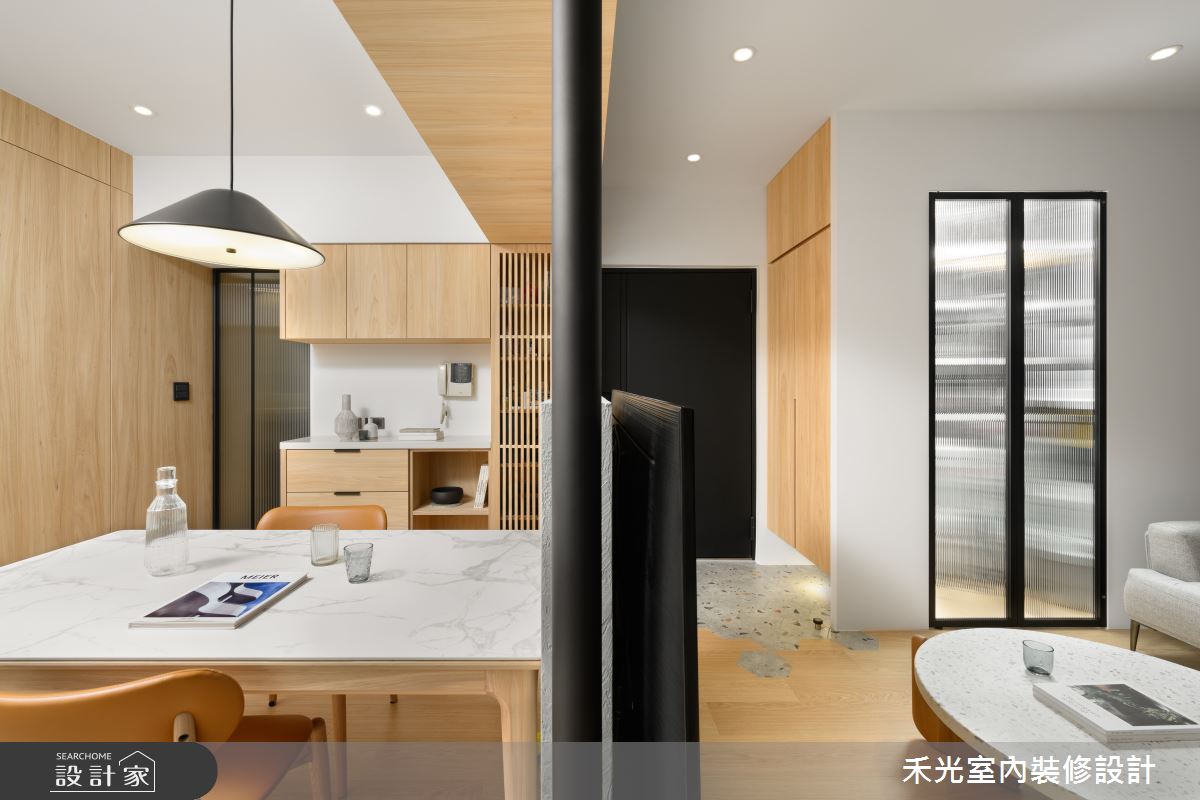 18坪老屋(16~30年)＿混搭風玄關客廳餐廳案例圖片＿禾光室內裝修設計有限公司＿禾光_逸然之8