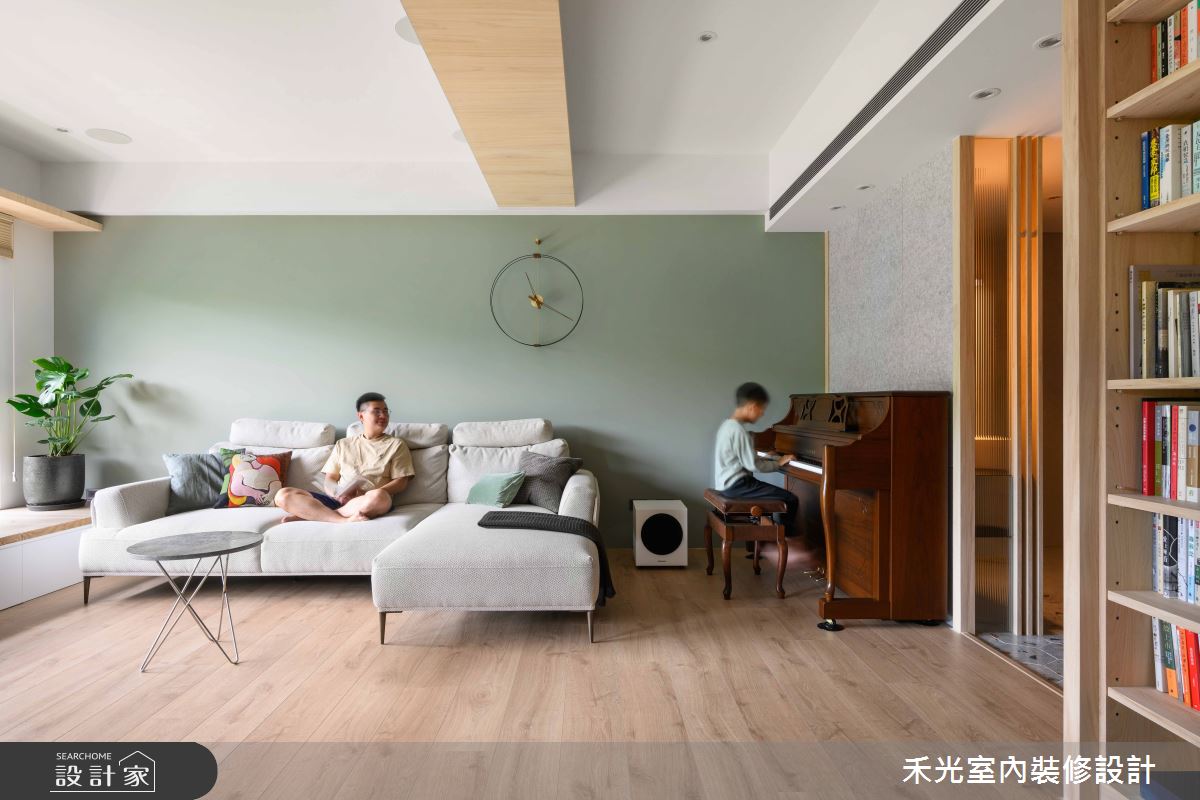 38坪新成屋(5年以下)＿日式休閒風客廳案例圖片＿禾光室內裝修設計有限公司＿禾光_山海之7