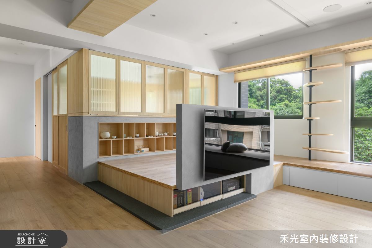 38坪新成屋(5年以下)＿日式休閒風客廳書房工作區多功能室案例圖片＿禾光室內裝修設計有限公司＿禾光_山海之11