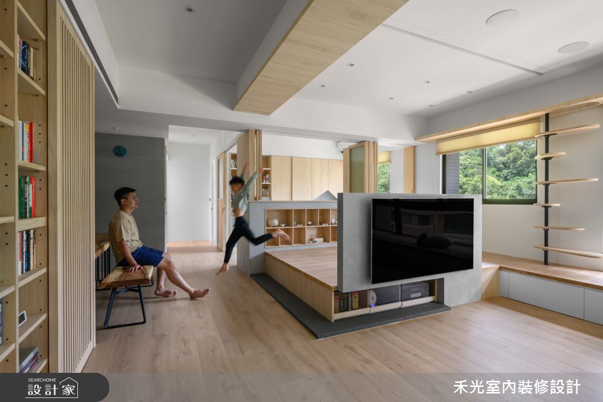 38坪新成屋(5年以下)＿日式休閒風客廳餐廳書房工作區多功能室案例圖片＿禾光室內裝修設計有限公司＿禾光_山海之15