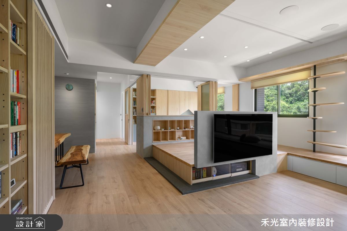 38坪新成屋(5年以下)＿日式休閒風客廳餐廳書房工作區多功能室案例圖片＿禾光室內裝修設計有限公司＿禾光_山海之14