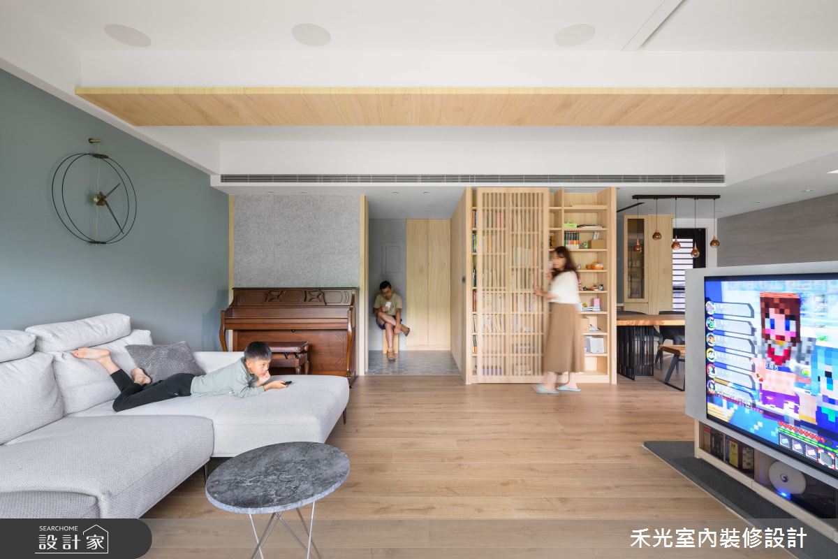 38坪新成屋(5年以下)＿日式休閒風玄關客廳餐廳案例圖片＿禾光室內裝修設計有限公司＿禾光_山海之8