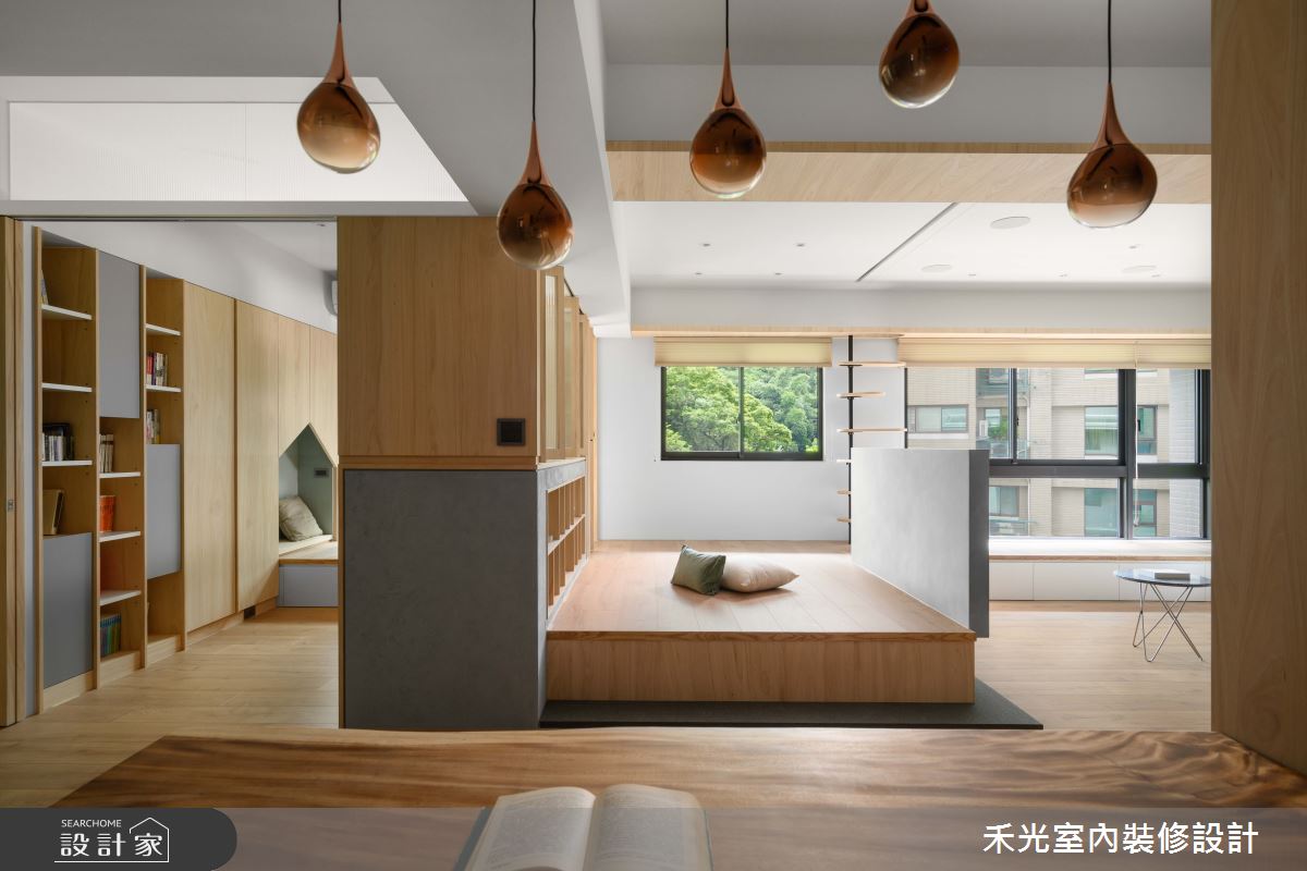 38坪新成屋(5年以下)＿日式休閒風客廳餐廳書房工作區臥榻多功能室案例圖片＿禾光室內裝修設計有限公司＿禾光_山海之22