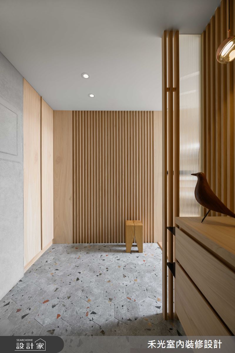 38坪新成屋(5年以下)＿日式休閒風玄關案例圖片＿禾光室內裝修設計有限公司＿禾光_山海之1