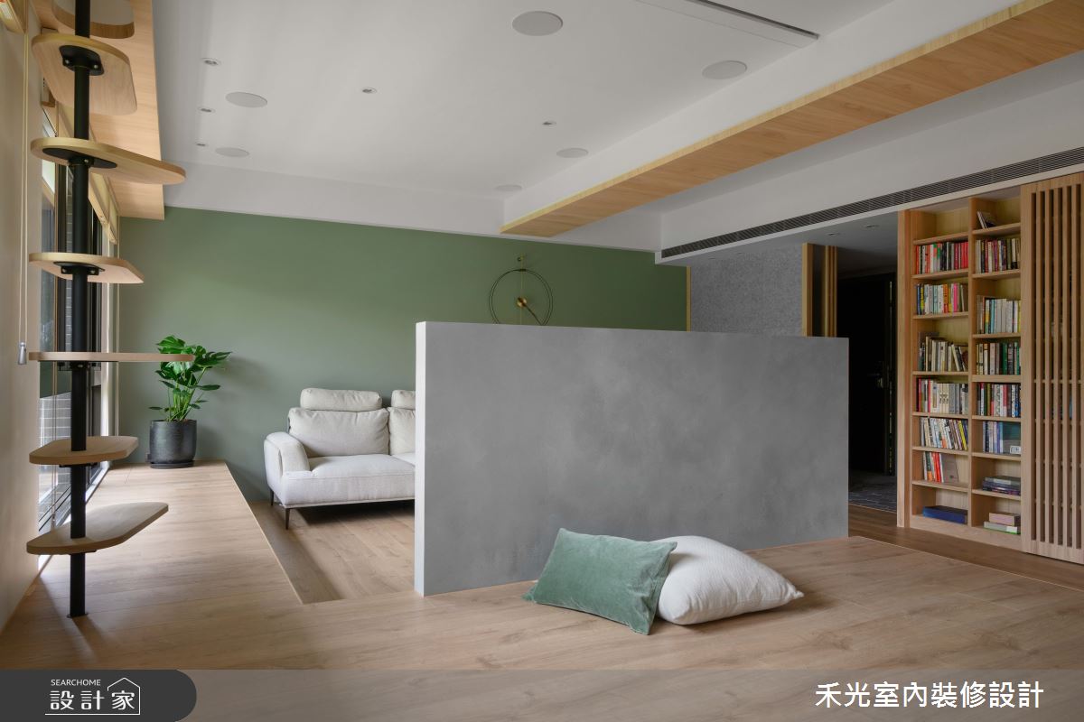 38坪新成屋(5年以下)＿日式休閒風客廳臥榻多功能室案例圖片＿禾光室內裝修設計有限公司＿禾光_山海之10