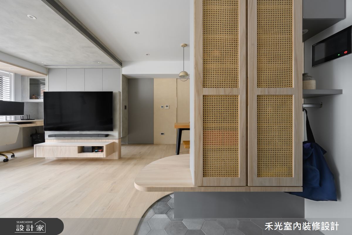 23坪新成屋(5年以下)＿日式北歐風玄關客廳案例圖片＿禾光室內裝修設計有限公司＿禾光_沐．旭之3