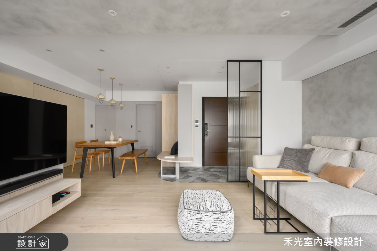 23坪新成屋(5年以下)＿日式北歐風玄關客廳餐廳案例圖片＿禾光室內裝修設計有限公司＿禾光_沐．旭之9