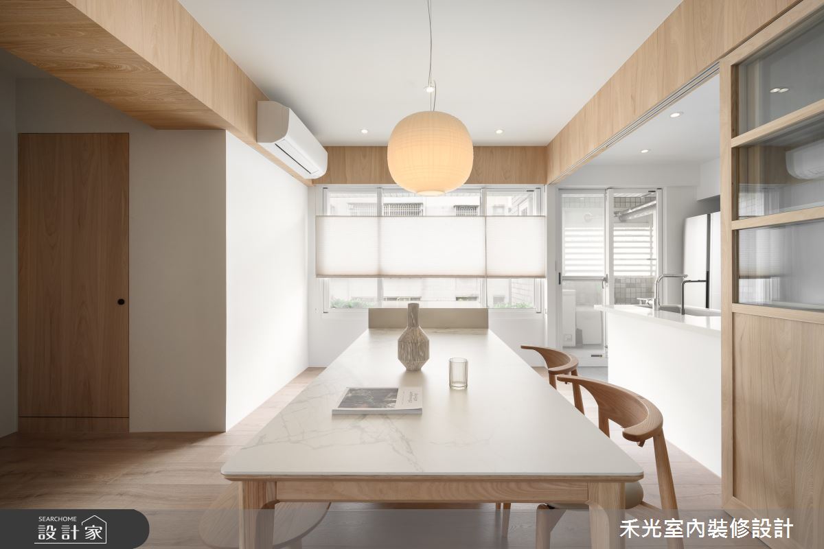 41坪老屋(16~30年)＿日式禪風餐廳廚房中島案例圖片＿禾光室內裝修設計有限公司＿禾光_謐境之8