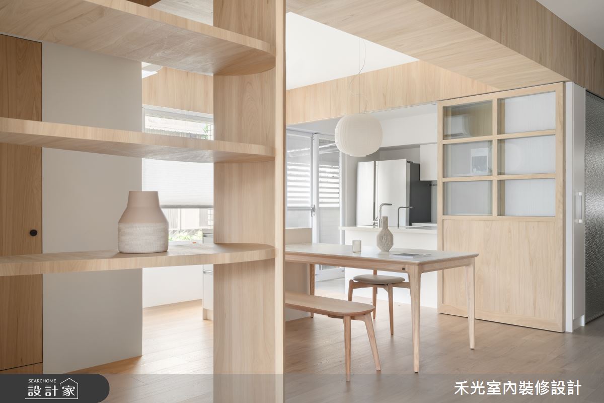41坪老屋(16~30年)＿日式禪風餐廳廚房案例圖片＿禾光室內裝修設計有限公司＿禾光_謐境之6