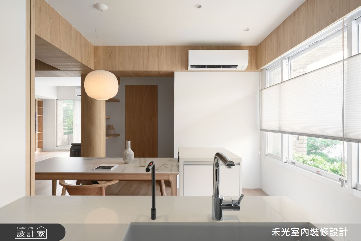 41坪老屋(16~30年)＿日式禪風餐廳廚房中島案例圖片＿禾光室內裝修設計有限公司＿禾光_謐境之11