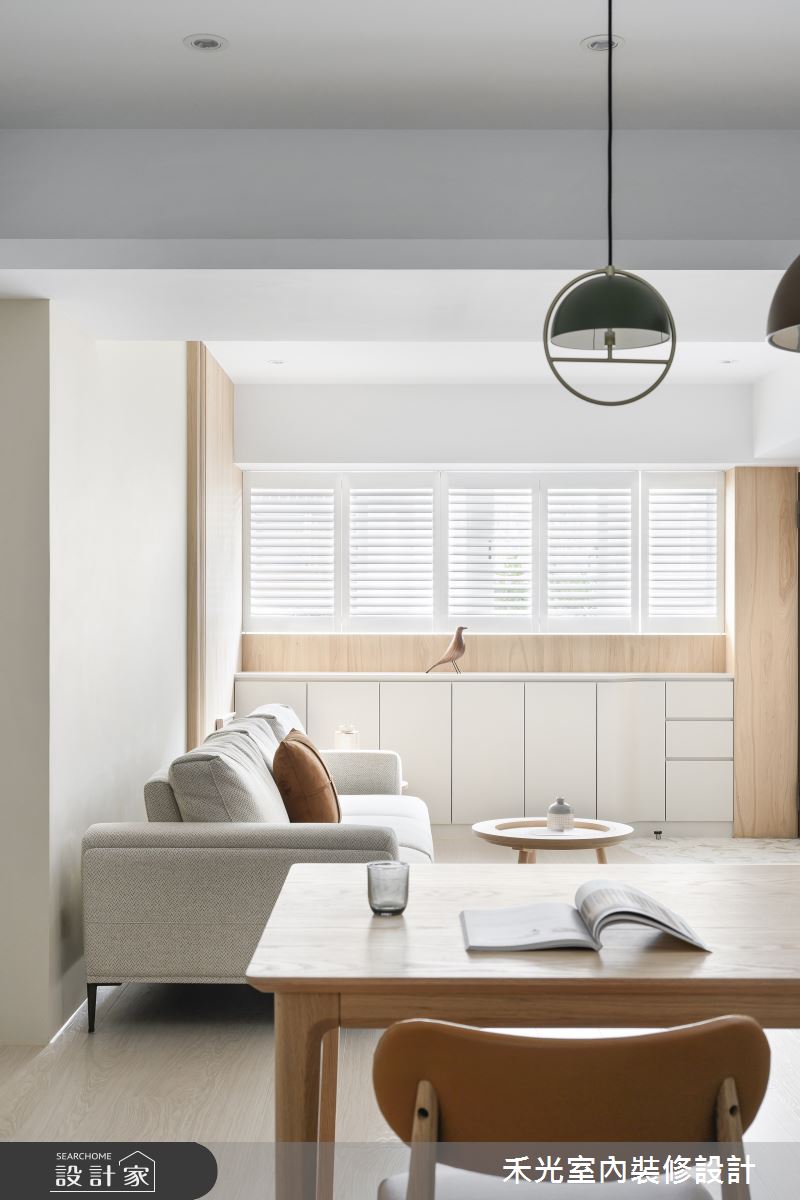 25坪老屋(16~30年)＿簡約風客廳餐廳案例圖片＿禾光室內裝修設計有限公司＿禾光_日沐之夏之7