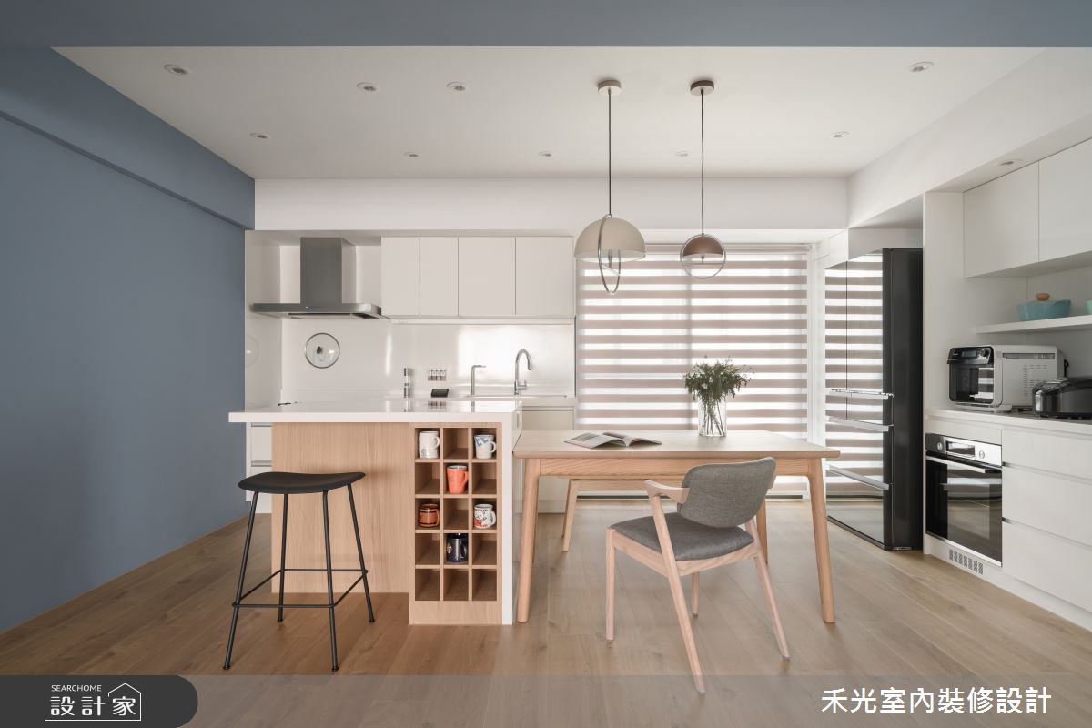 30坪老屋(16~30年)＿北歐風餐廳廚房中島案例圖片＿禾光室內裝修設計有限公司＿禾光_蔚光．居之17